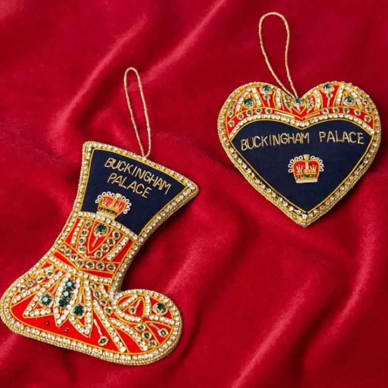 Royal Collection Shop Buckingham Palace Navy And Red Stocking Decoration | Decorations