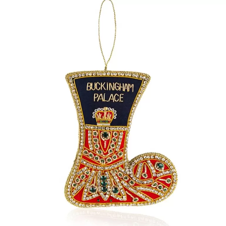 Royal Collection Shop Buckingham Palace Navy And Red Stocking Decoration | Decorations