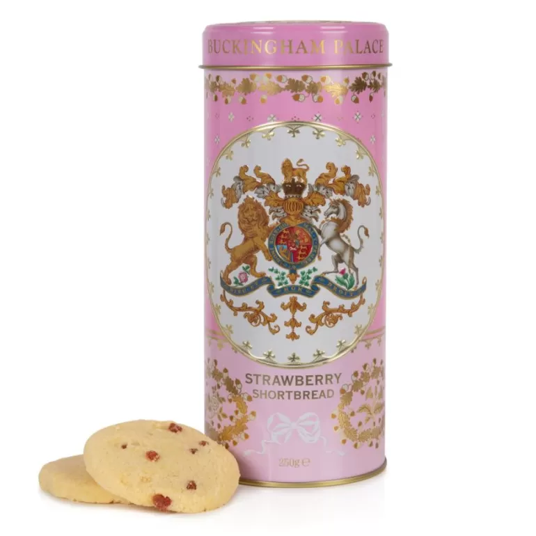 Royal Collection Shop Buckingham Palace Strawberry And Clotted Cream Shortbread Biscuit Tin | Biscuits