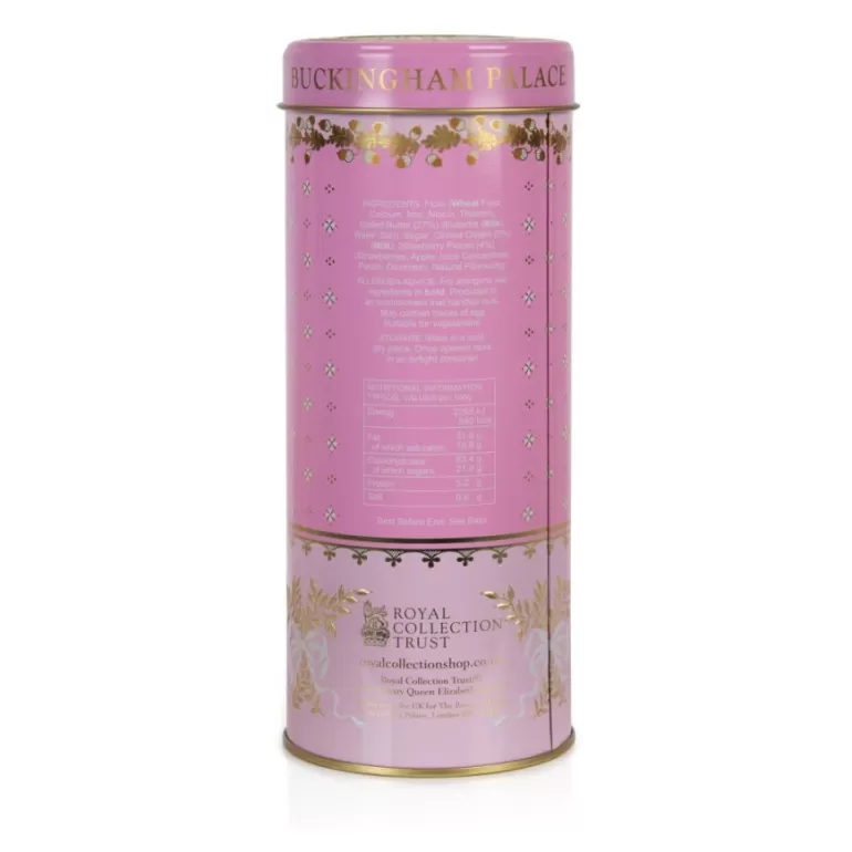 Royal Collection Shop Buckingham Palace Strawberry And Clotted Cream Shortbread Biscuit Tin | Biscuits