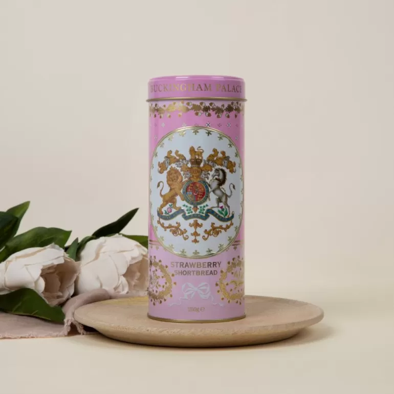 Royal Collection Shop Buckingham Palace Strawberry And Clotted Cream Shortbread Biscuit Tin | Biscuits
