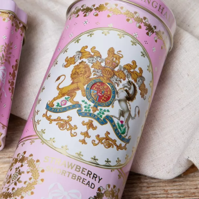 Royal Collection Shop Buckingham Palace Strawberry And Clotted Cream Shortbread Biscuit Tin | Biscuits