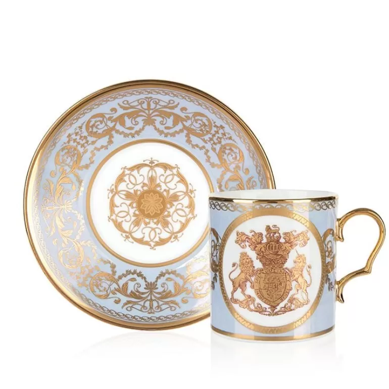 Royal Collection Shop Special Edition Lustre Purple And Blue Coffee Cup And Saucer | Cups & Saucers