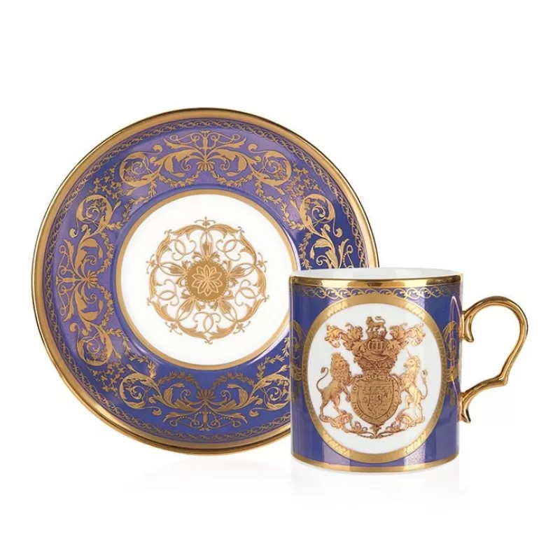 Royal Collection Shop Special Edition Lustre Purple And Blue Coffee Cup And Saucer | Cups & Saucers