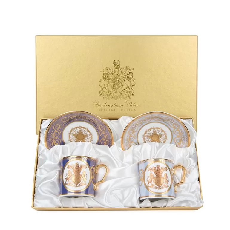 Royal Collection Shop Special Edition Lustre Purple And Blue Coffee Cup And Saucer | Cups & Saucers